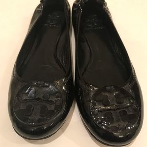 Tory Burch black patent ballet flats